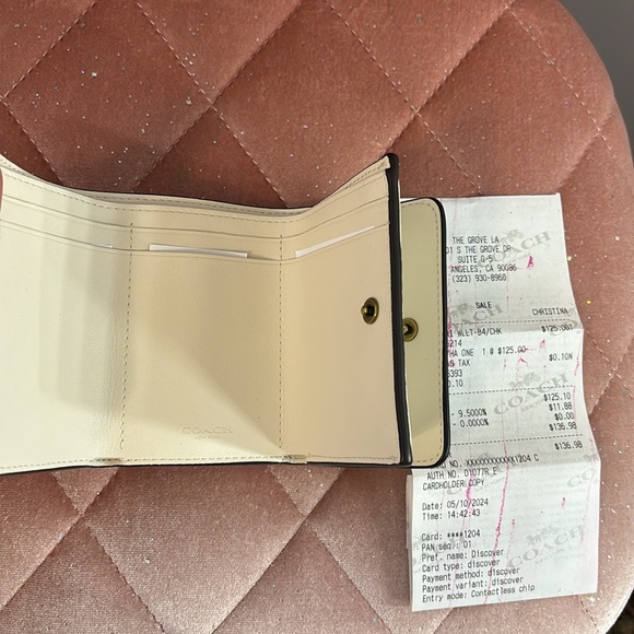 Coach Beige Mini Wallet - Picture 3 of 4